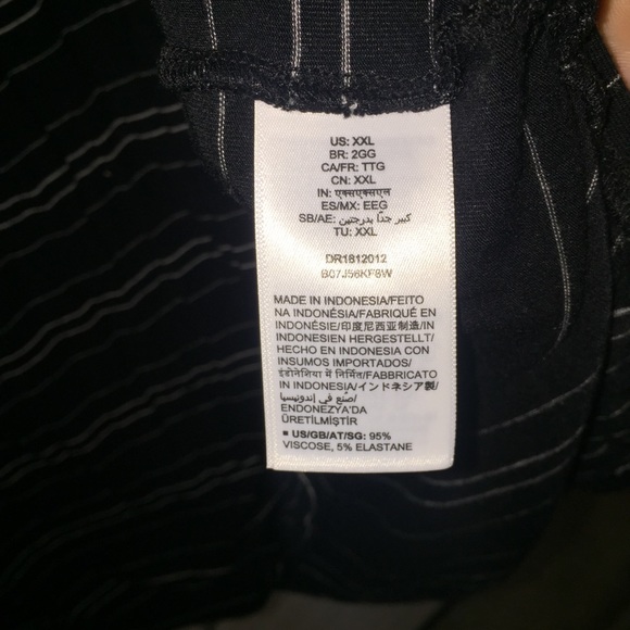 Daily Ritual Black Striped Tunic top - Picture 5 of 6